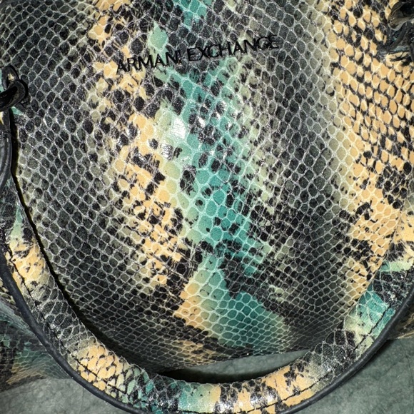 Armani Exchange faux reptile skin serpent bag - Picture 2 of 7